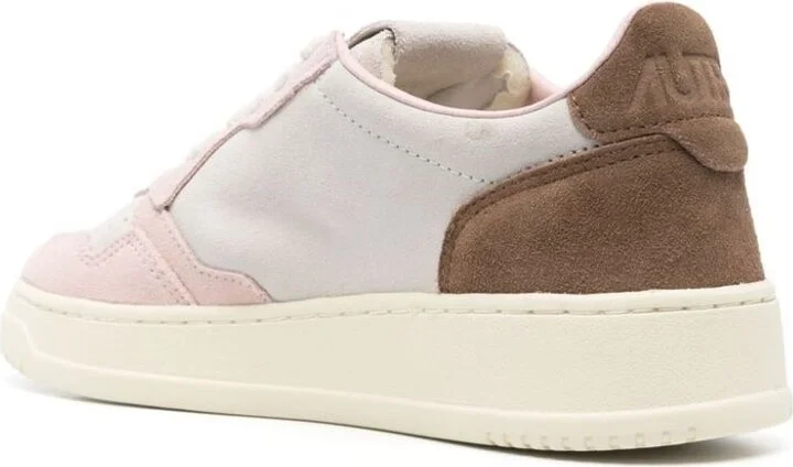 Autry Medalist Low Tricolor Sneakers In Suede Color Powder And Ebony - Image 5