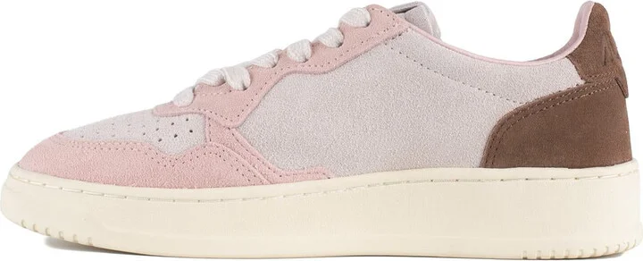 Autry Medalist Low Tricolor Sneakers In Suede Color Powder And Ebony - Image 2