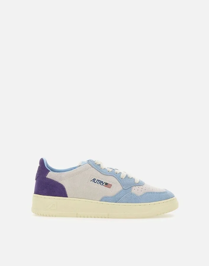 Autry Medalist Low Tricolor Suede Sneakers Patridge And Mauve Color - Image 2