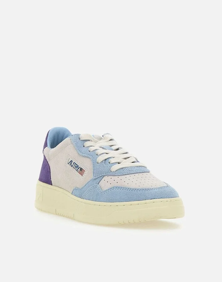 Autry Medalist Low Tricolor Suede Sneakers Patridge And Mauve Color - Image 6