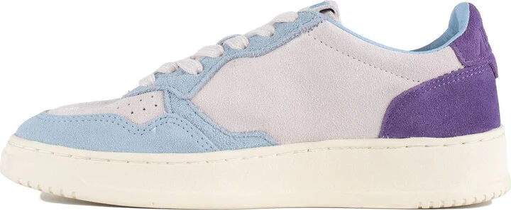 Autry Medalist Low Tricolor Suede Sneakers Patridge And Mauve Color - Image 8