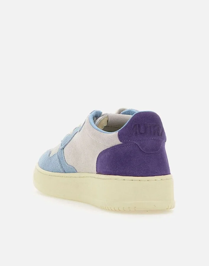 Autry Medalist Low Tricolor Suede Sneakers Patridge And Mauve Color - Image 11
