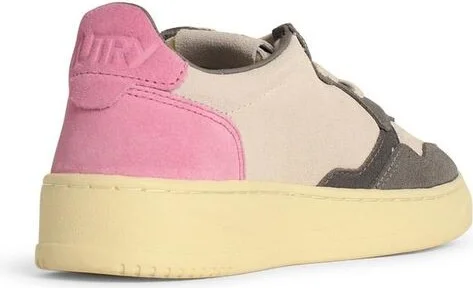 Autry Medalist Low Tricolor Suede Sneakers Pink And Slate Color - Image 3