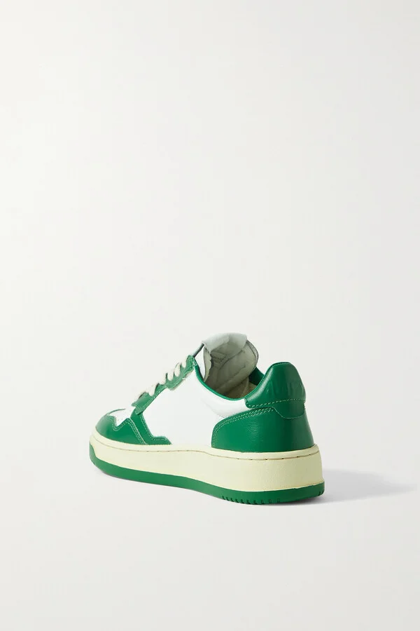 Autry - Medalist Low Two-tone Leather Sneakers - Green - Image 3