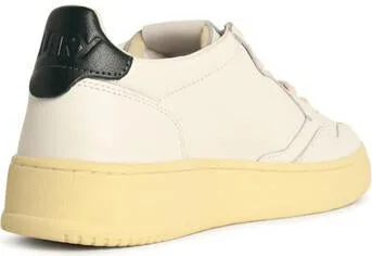 Autry 'Medalist Low' White And Green Leather Sneakers - Image 3