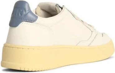 Autry 'Medalist Low' White And Light Blue Leather Sneakers - Image 3