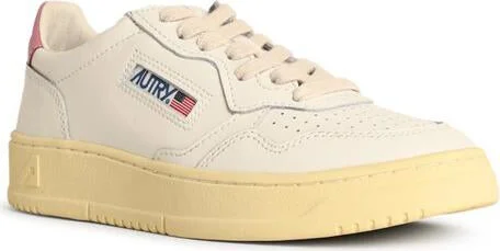 Autry 'Medalist Low' White And Pink Leather Sneakers - Image 2