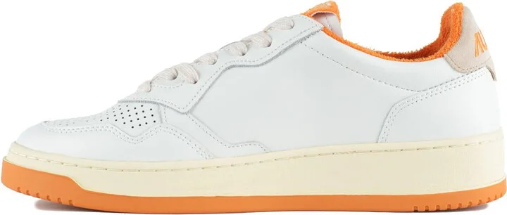 Autry Medalist Low White Leather And Amberglow Sneakers - Image 2