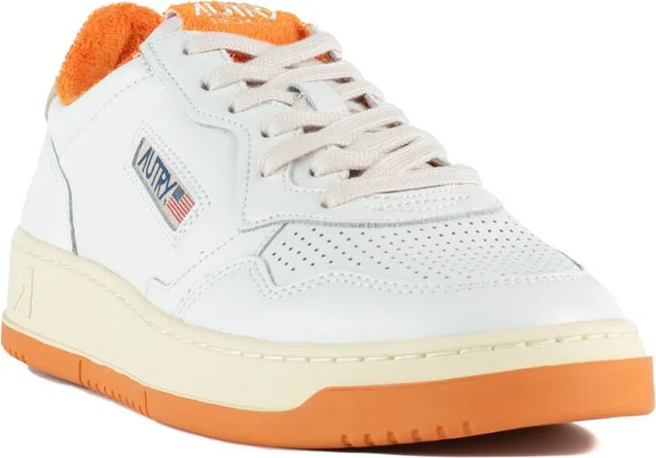Autry Medalist Low White Leather And Amberglow Sneakers - Image 3