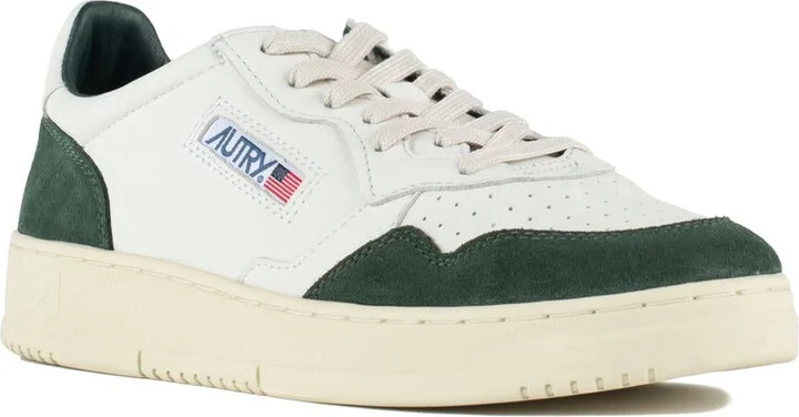 Autry Medalist Low White Leather And Suede Bottle Sneakers - Image 3