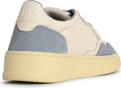Autry Medalist Low - White Leather And Suede Sneakers In Powder - Image 3