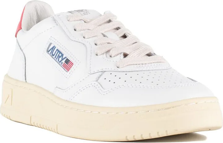 Autry Medalist Low White Leather And Tearose Sneakers - Image 3