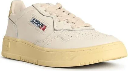 Autry 'Medalist Low' White Leather And 'Tidal Foam' Sneakers - Image 2