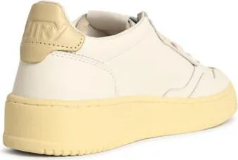 Autry 'Medalist Low' White Leather And 'Tidal Foam' Sneakers - Image 3