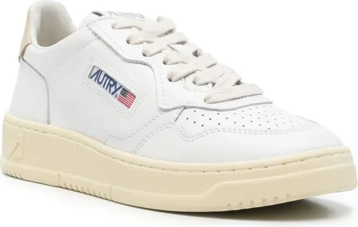 Autry Medalist Low White Leather And Tidal Foam Sneakers Shoes - Image 2
