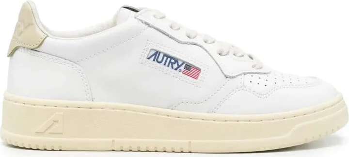 Autry Medalist Low White Leather And Tidal Foam Sneakers Shoes