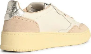 Autry 'Medalist Low' White Leather Lettering Sneakers - Image 3