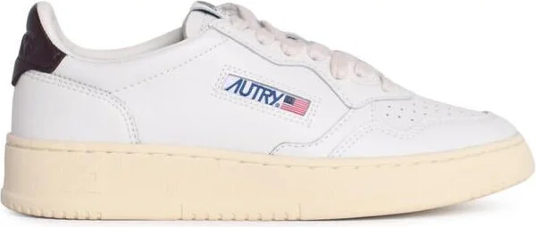 Autry 'Medalist Low' White Leather Sneakers