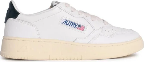 Autry 'Medalist Low' White Leather Sneakers