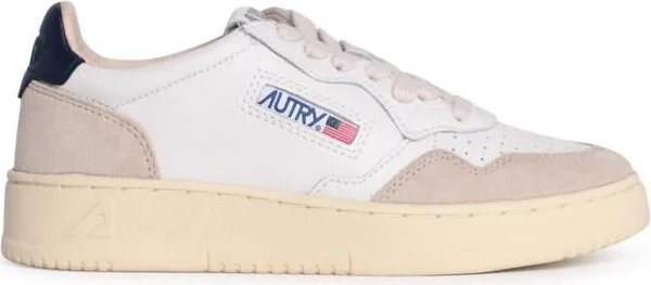 Autry 'Medalist Low' White Leather Sneakers