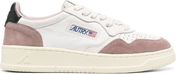 Autry Medalist Low Wom Goat/Suede Powder/Blk Shoes