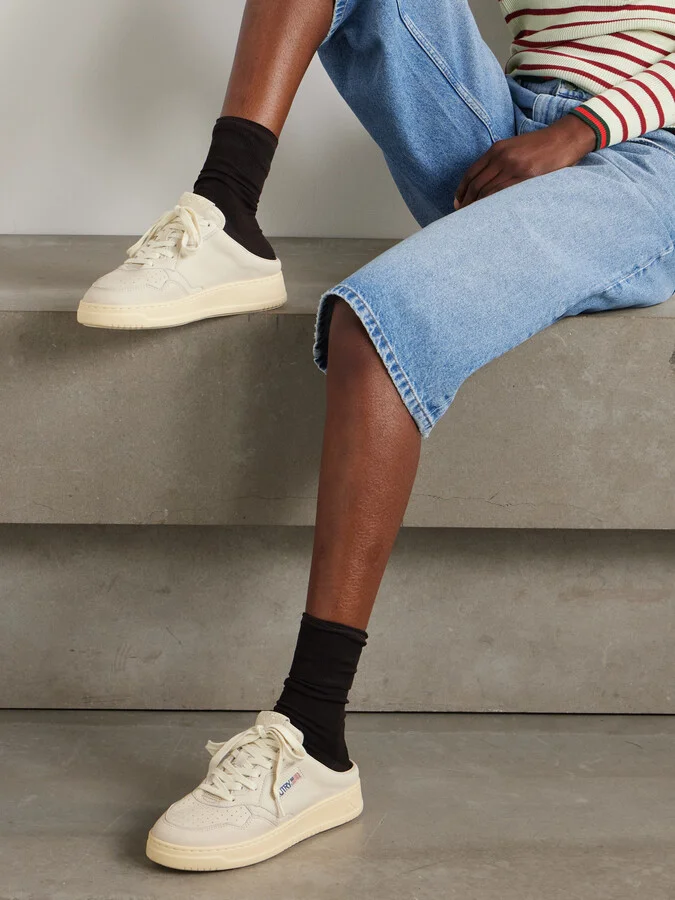 Autry - Medalist Mule Leather Sneakers - Off-white - Image 2