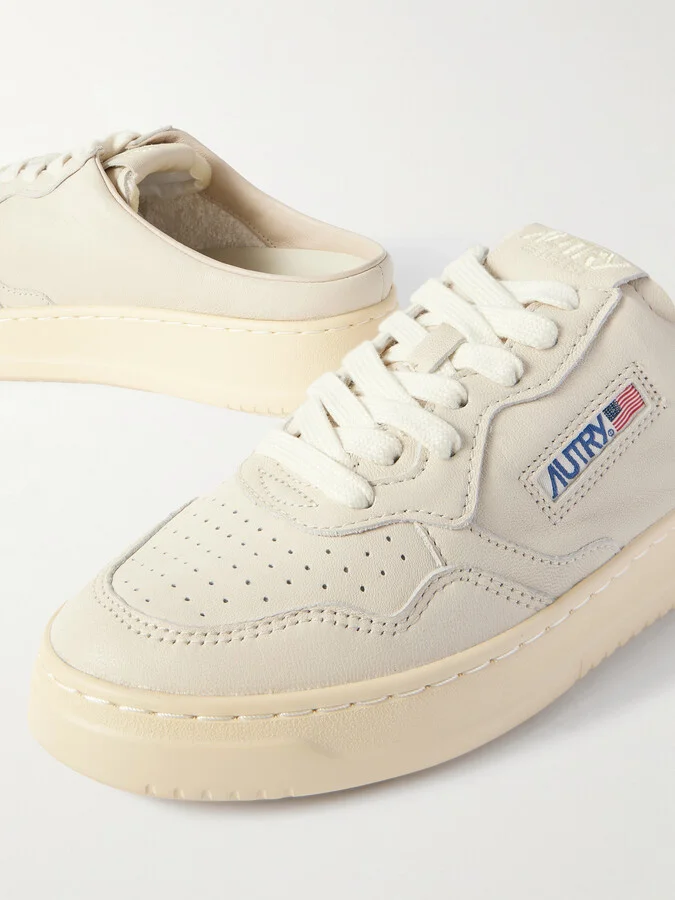 Autry - Medalist Mule Leather Sneakers - Off-white - Image 4
