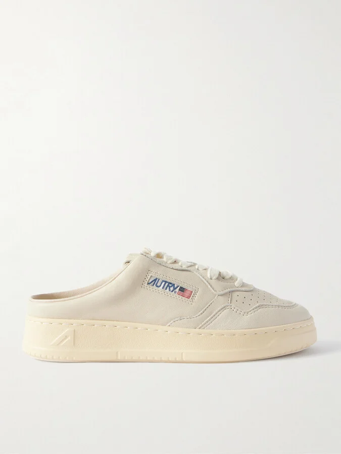 Autry - Medalist Mule Leather Sneakers - Off-white