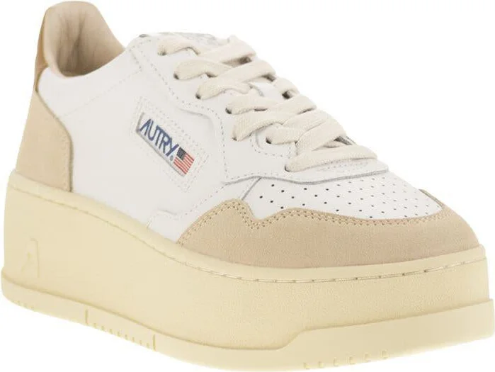 Autry Medalist Platform - Leather And Suede Trainers - Image 2