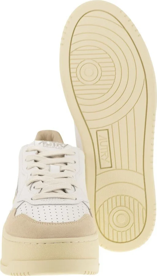 Autry Medalist Platform - Leather And Suede Trainers - Image 5