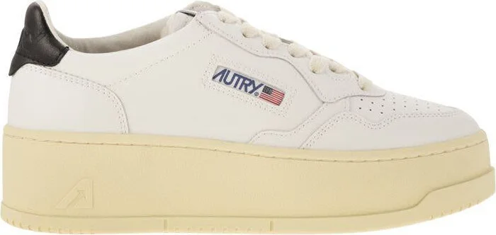 Autry Medalist Platform - Leather Trainers