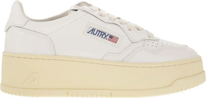 Autry Medalist Platform - Leather Trainers
