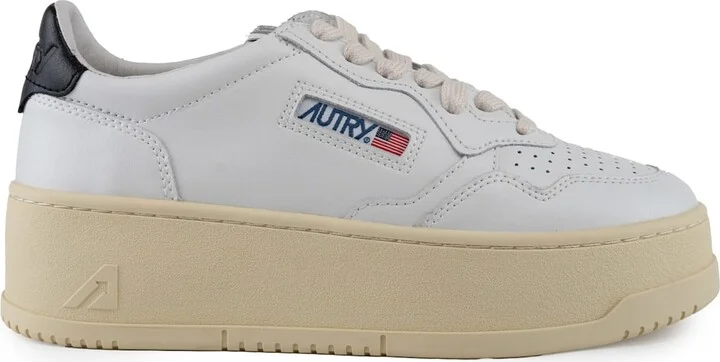 Autry Medalist Platform Sneakers In Leather