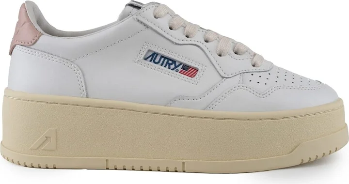 Autry Medalist Platform Sneakers In Leather