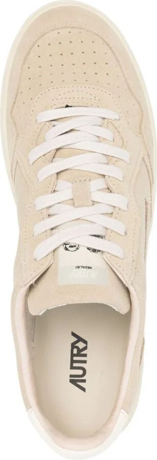Autry 'Medalist' Sneakers In Beige Suede Leather - Image 2