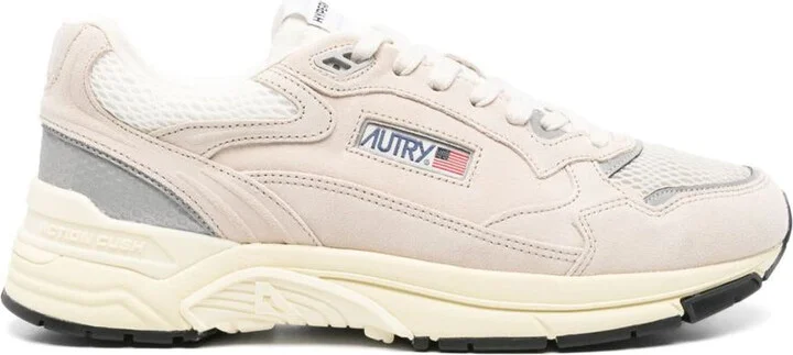 Autry Medalist Sneakers In Beige With Suede