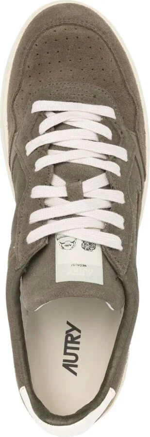 Autry 'Medalist' Sneakers In Dark Green Suede Leather - Image 2