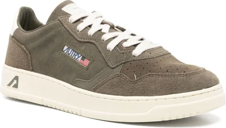 Autry 'Medalist' Sneakers In Dark Green Suede Leather - Image 4