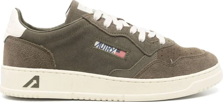 Autry 'Medalist' Sneakers In Dark Green Suede Leather