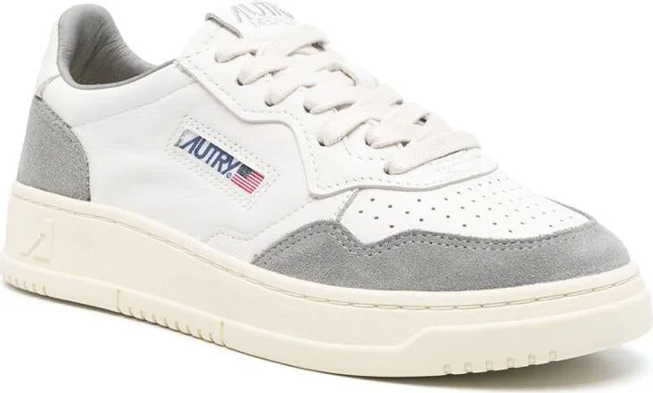 Autry Medalist Sneakers In Leather With Grey Suede - Image 3