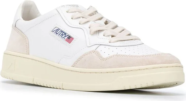 Autry Medalist Sneakers In White And Black With Suede - Image 4