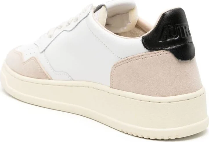 Autry 'Medalist' Sneakers In White And Black With Suede - Image 2