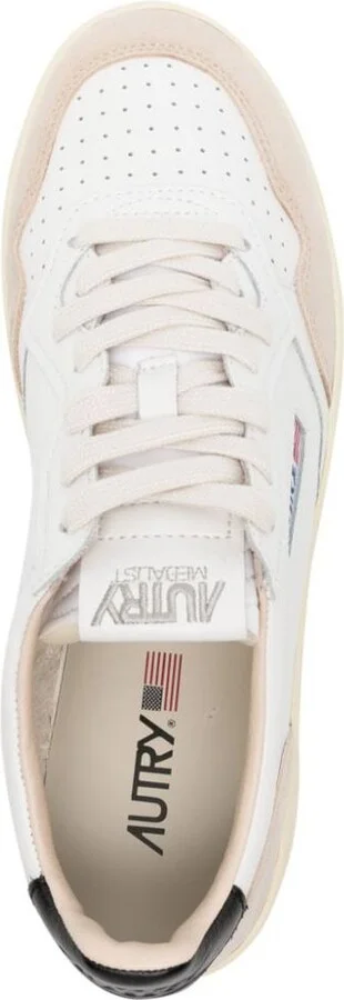 Autry 'Medalist' Sneakers In White And Black With Suede - Image 3