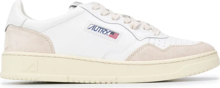 Autry Medalist Sneakers In White And Black With Suede
