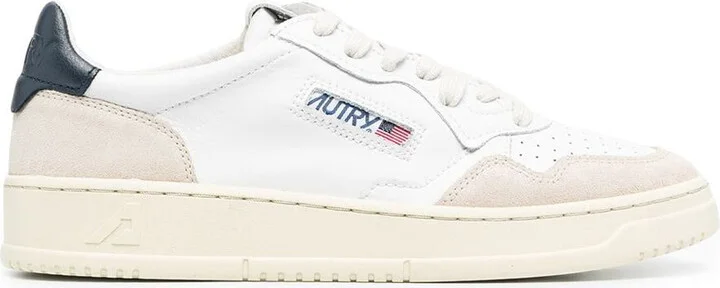 Autry 'Medalist' Sneakers In White And Blue With Suede