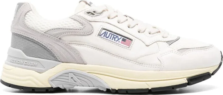 Autry Medalist Sneakers In White And Grey With Suede