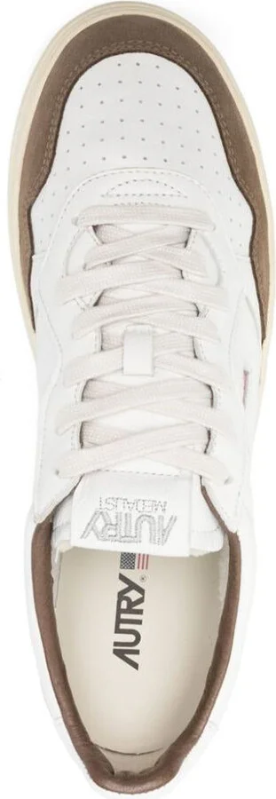 Autry Medalist Sneakers In White Leather And Brown Suede - Image 4
