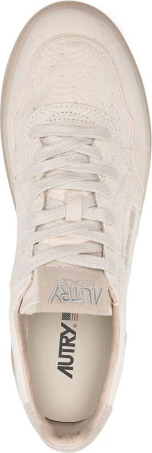 Autry Medalist Sneakers In White Leather And Cotton - Image 2