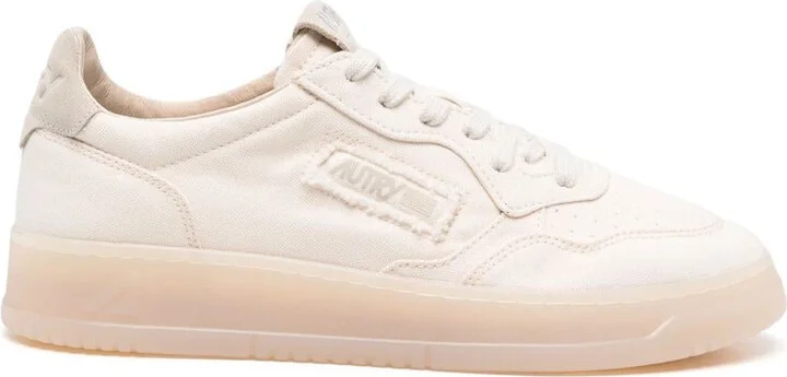 Autry Medalist Sneakers In White Leather And Cotton