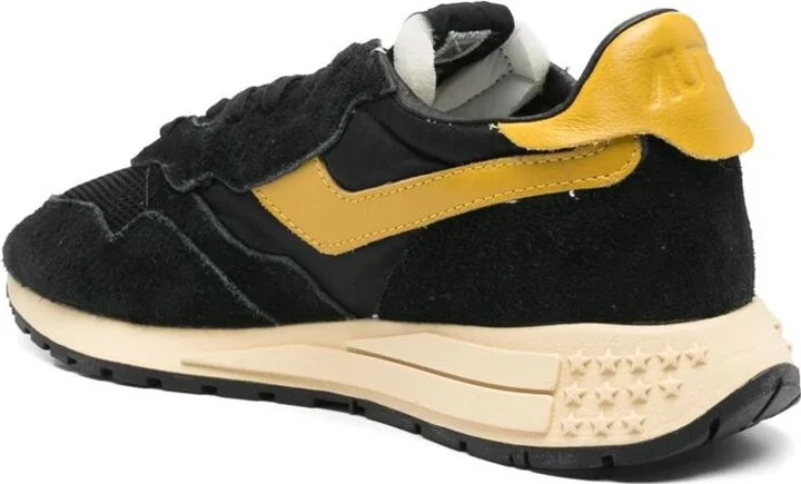Autry Medalist Sneakers Yellow And Black Suede - Image 3